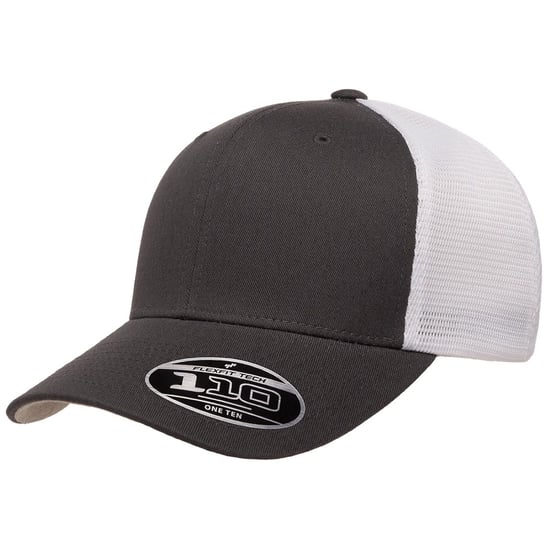 Flexfit 110 Tweekleurige Mesh Trucker-cap (Houtskool/Wit) - Image 1