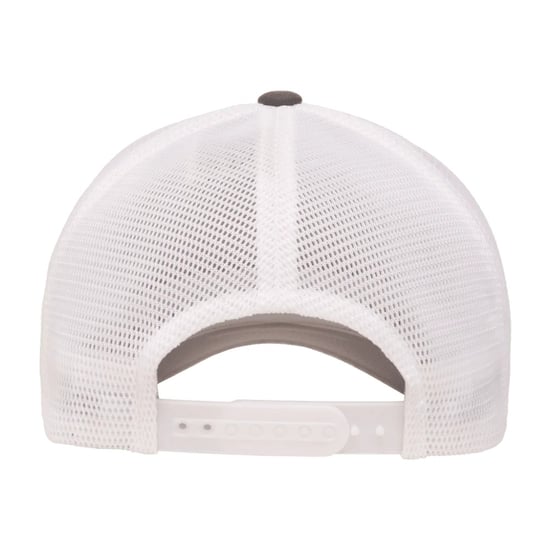 Flexfit 110 Tweekleurige Mesh Trucker-cap (Houtskool/Wit) - Image 2