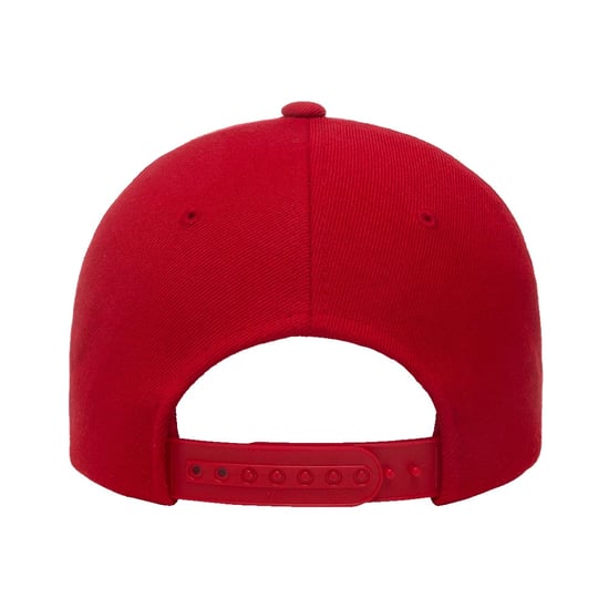 Flexfit YP Classics Gebogen 5 Paneel Snapback Cap (Rood) - Image 2