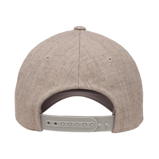 Flexfit YP Classics Gebogen 5 Paneel Snapback Cap (Heide Grijs) - Image 2