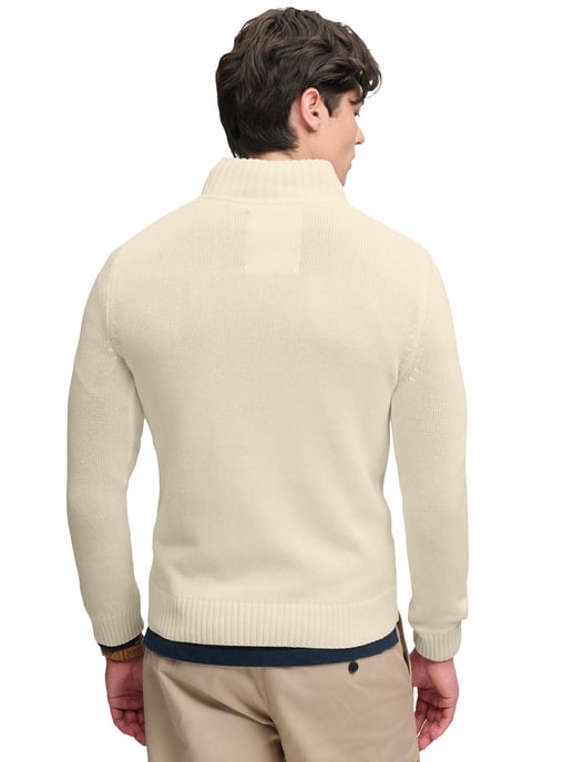 Trui Superdry half zip creme grof gebreid - Image 2