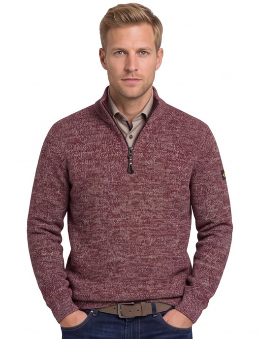 trui Camel Active half zip rood katoen - Image 1