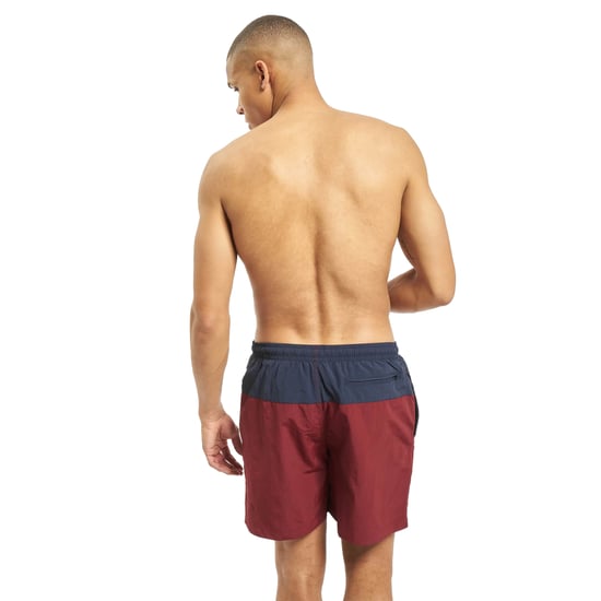 Urban Classics Mens Block Swim Shorts (Navy/Burgundy) - Image 3