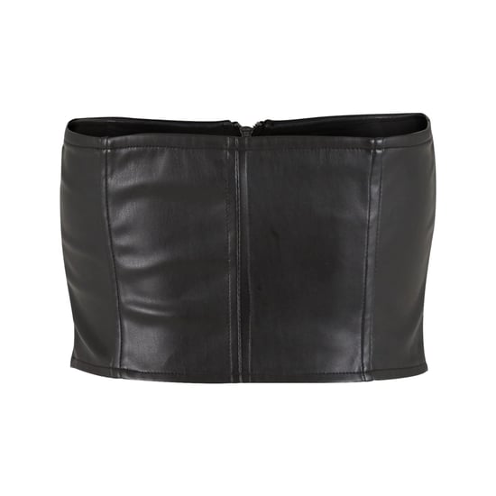 Urban Classics Dames/Dames Bandeau Top van synthetisch leer (Zwart) - Image 2