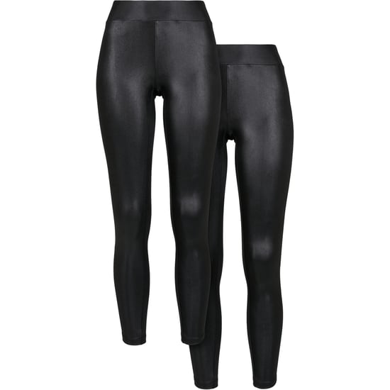 Urban Classics Dames/Dames Synthetisch Leren Legging (Set van 2) (Zwart) - Image 2