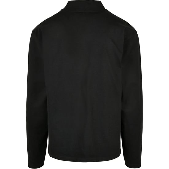 Urban Classics Heren zwaargewicht boothals T-shirt met lange mouwen (Zwart) - Image 2