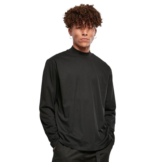 Urban Classics Heren zwaargewicht boothals T-shirt met lange mouwen (Zwart) - Image 3