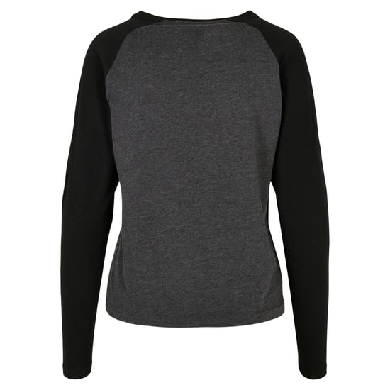 Urban Classics Dames/Dames Contrast Raglan T-shirt met lange mouwen (Houtskool/zwart) - Image 2