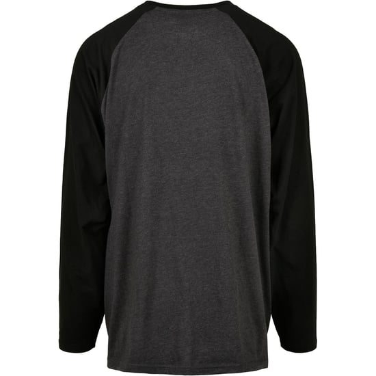Urban Classics Heren Raglan T-shirt met contrasterende mouwen (Houtskool/zwart) - Image 2