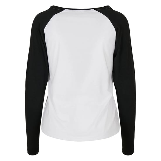 Urban Classics Dames/Dames Contrast Raglan T-shirt met lange mouwen (Wit/zwart) - Image 2