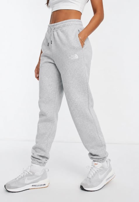 The North Face Essential Oversized Joggers in Light Grey - Image 2