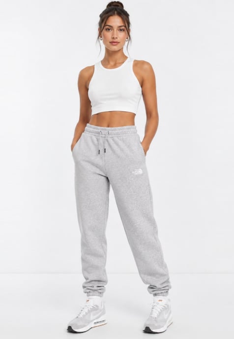 The North Face Essential Oversized Joggers in Light Grey - Image 6