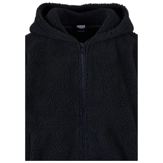 Urban Classics Dames/Dames Sherpa Oversized Full Zip Hoodie (Zwart) - Image 3