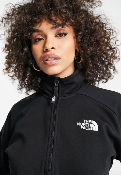 The North Face Womens 1/4 Zip Fleece Sweat in Black - Image 3