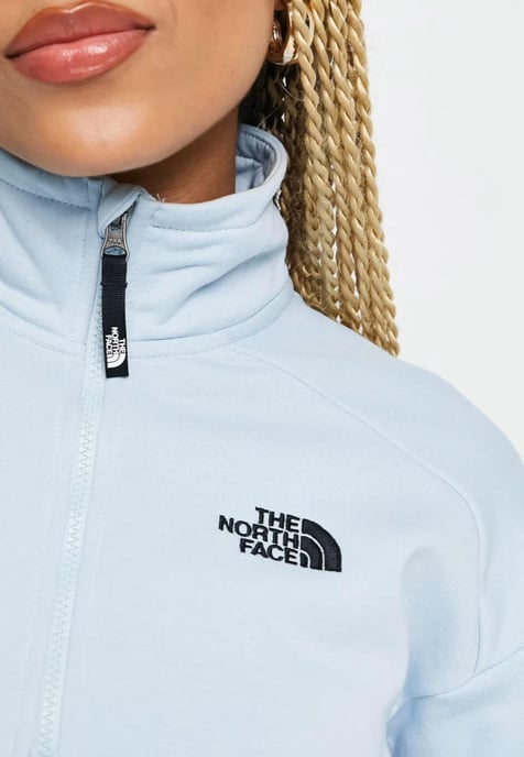 The North Face Womens 1/4 Zip Fleece Sweat in Beta Blue - Image 3