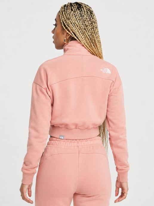 The North Face Womens 1/4 Zip Fleece Sweat in Rose Dawn - Image 2