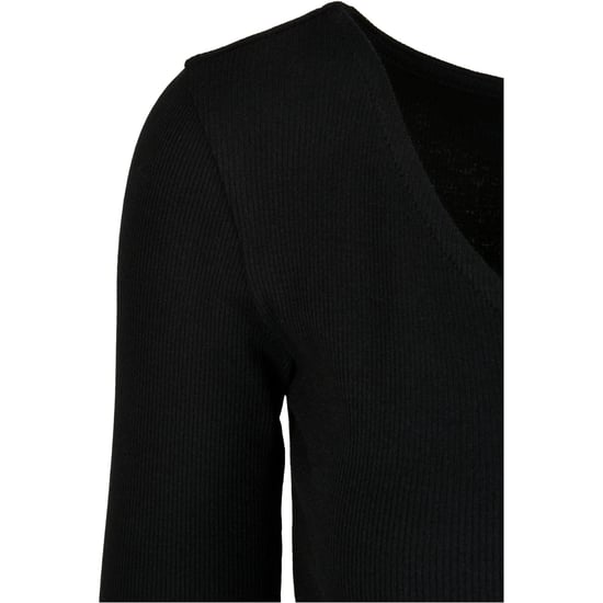 Urban Classics Dames/Dames Ribbed Cropped Vest (Zwart) - Image 3