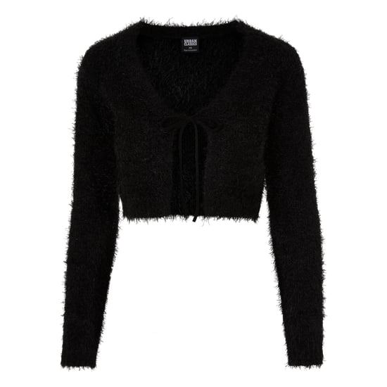 Urban Classics Dames/Dames Cropped Feather Front Tie Vest (Zwart) - Image 1