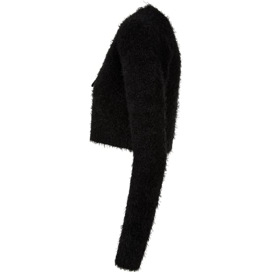 Urban Classics Dames/Dames Cropped Feather Front Tie Vest (Zwart) - Image 3