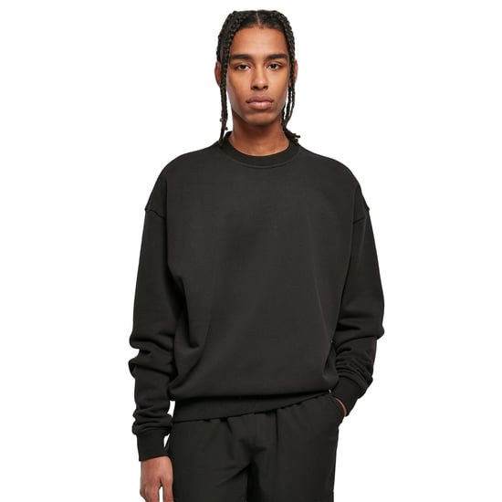 Urban Classics Heren Ultra Zware Crew Hals Sweatshirt (Zwart) - Image 3