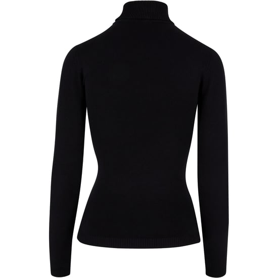 Urban Classics Dames/Dames Gebreid Schildpad Hals Sweatshirt (Zwart) - Image 2
