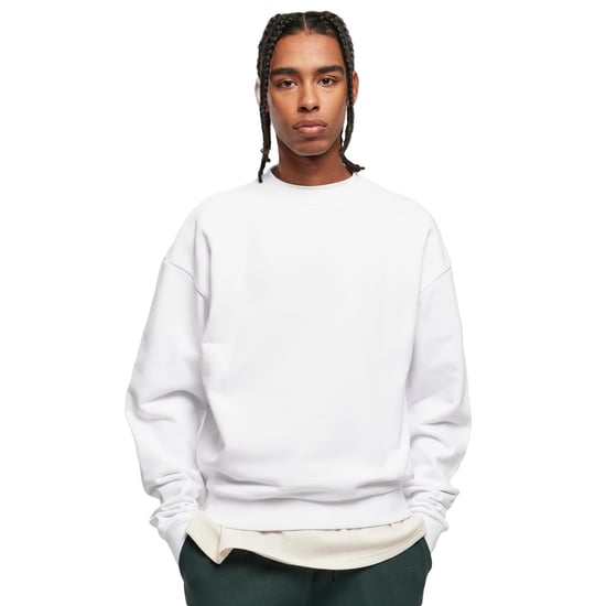 Urban Classics Mens Ultra Heavy Crew Neck Sweatshirt (White) - Image 3