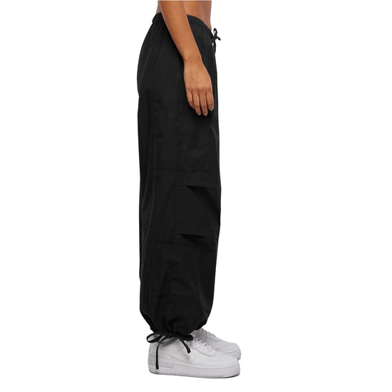 Urban Classics Dames/Dames Katoenen Parachute Cargo Broek (Zwart) - Image 4