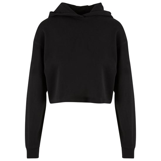 Urban Classics Dames/Dames Terrycloth Lichtgewicht Oversized Crop Hoodie (Zwart) - Image 1