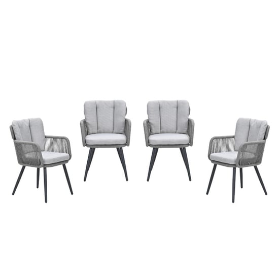Garden Impressions Linares xl tuinstoelen set van 4 grey sand - Image 1