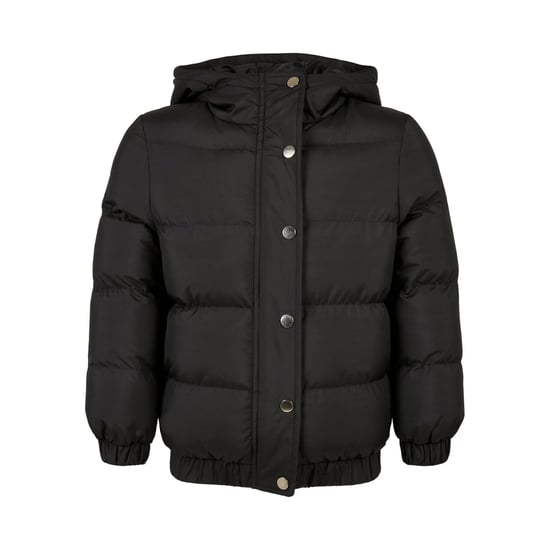 Urban Classics Pufferjack met capuchon voor meisjes (Zwart) - Image 1