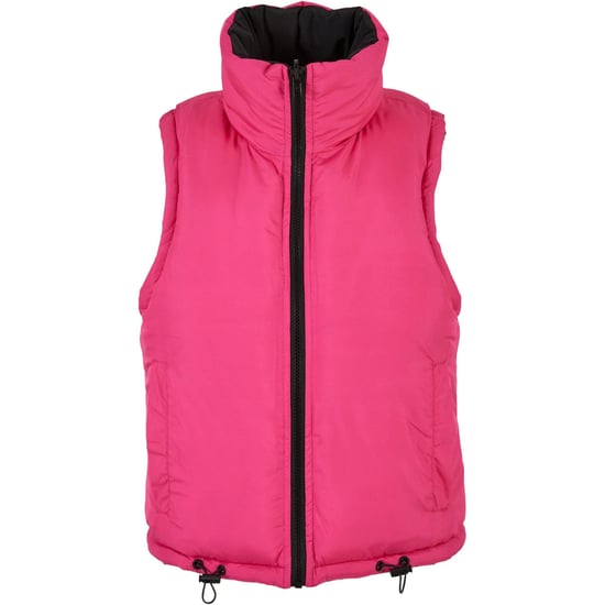 Urban Classics Dames/Dames Omkeerbaar Gewatteerd Gilet (Zwart / Fuchsia) - Image 3