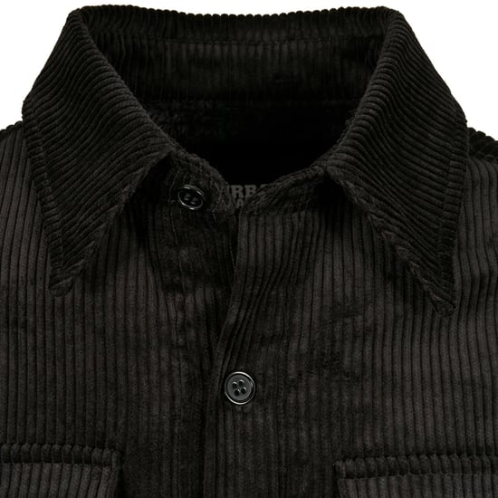 Urban Classics Heren Corduroy Overhemd Jas (Zwart) - Image 3