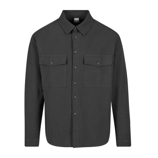 Urban Classics Heren Basis Crepe Overhemd (Zwart) - Image 1