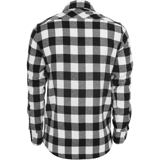 Urban Classics Heren geruit Flannel Shirt (Zwart/Wit) - Image 2