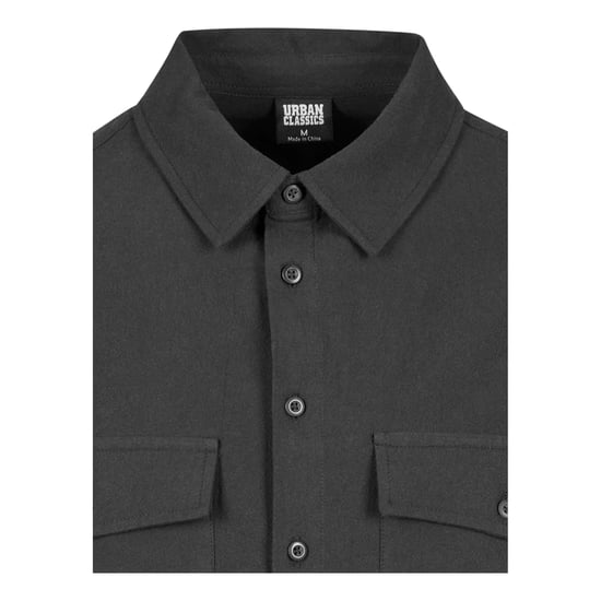 Urban Classics Heren Basis Crepe Overhemd (Zwart) - Image 4