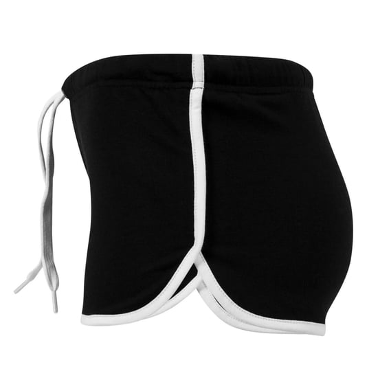 Urban Classics Womens/Ladies French Terry Hotpants (Black/White) - Image 3