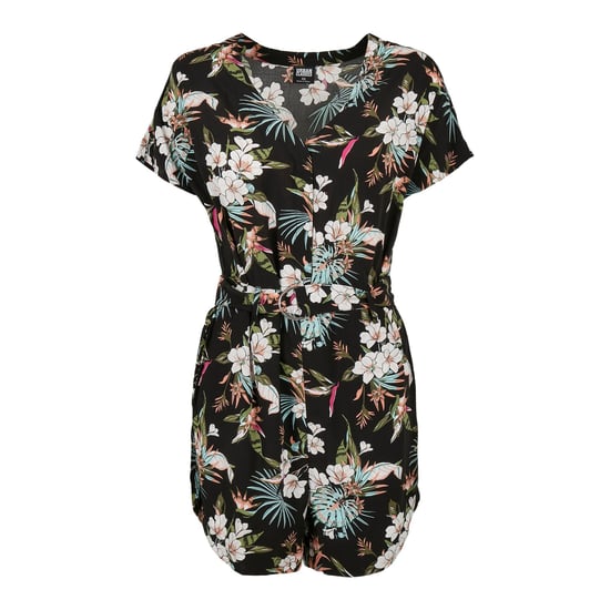 Urban Classics Dames/Dames kort jumpsuit met tropische riem (Zwart) - Image 1