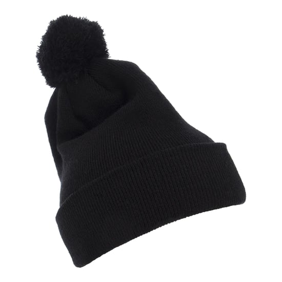 Flexfit Classics Pom Pom Knitted Cuffed Beanie (Black) - Image 2
