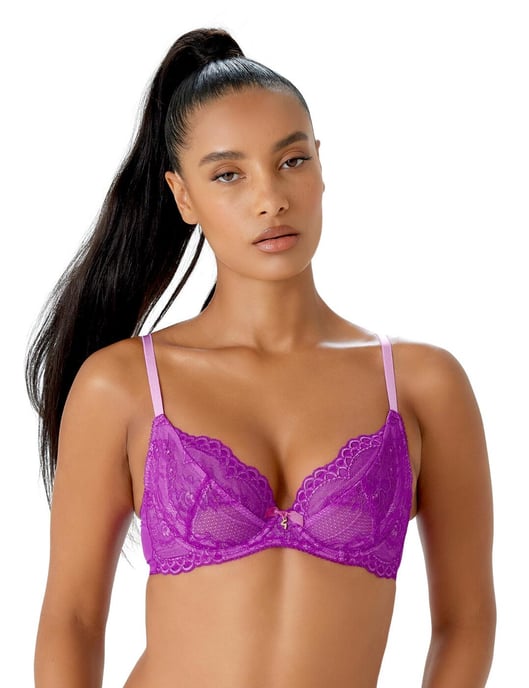 Superboost Lace Non Padded Plunge Bra - Orchid - Image 1