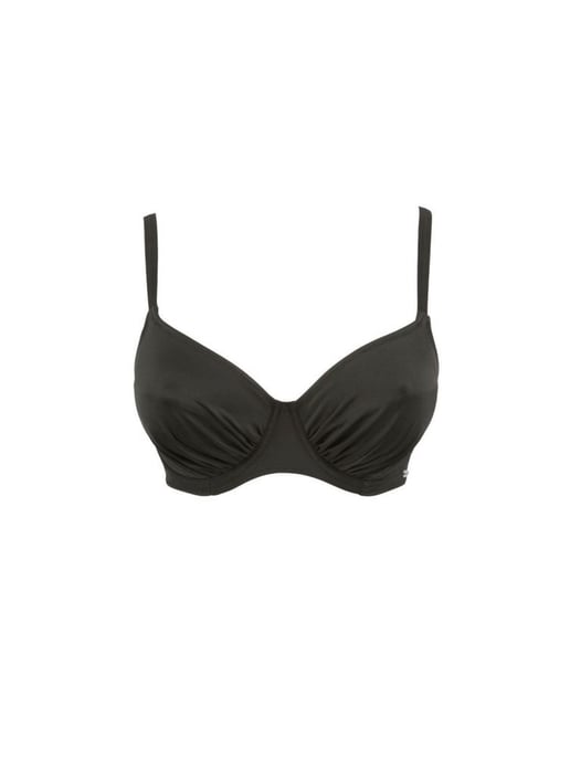 Versailles Full Cup Side Support Bikini Top Black - Image 2
