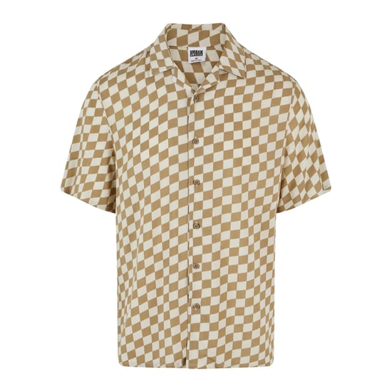 Urban Classics Heren geruit overhemd met all-over print (Khaki) - Image 1