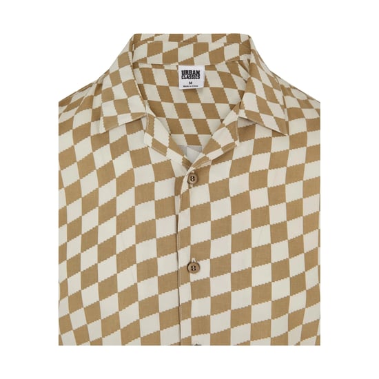 Urban Classics Heren geruit overhemd met all-over print (Khaki) - Image 3