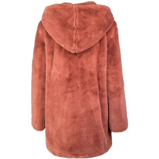 Urban Classics Dames/Dames Teddy Fleece Mantel met Capuchon (Donkere Roos) - Image 2