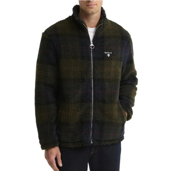 Barbour tartan fleece zip through sweater mfl0187 tn43 shadow classic tartan - Image 1