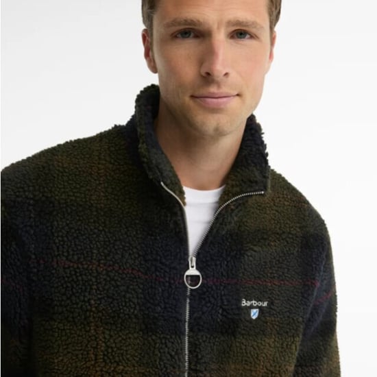 Barbour tartan fleece zip through sweater mfl0187 tn43 shadow classic tartan - Image 5