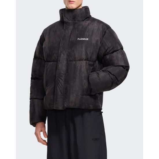 Flaneur Homme Heren gewatteerde jas met logodetail - Image 1