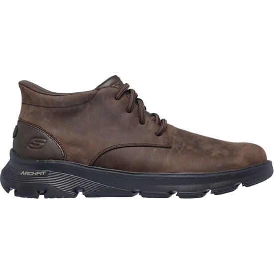 Skechers Arch Fit Garza Ridley Leren Heren Enkellaarzen In Cacaokleur - Image 2