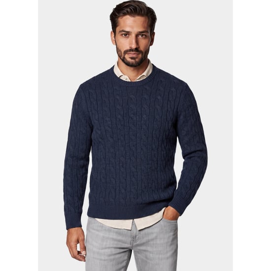 Bos Bright Blue Pullover heren 1191/103 navy - Image 1