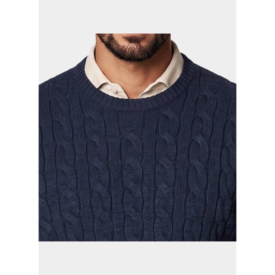 Bos Bright Blue Pullover heren 1191/103 navy - Image 3