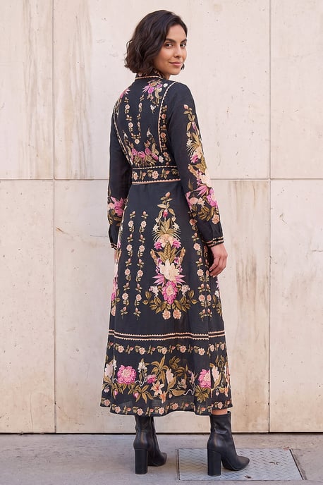 Bordered Floral Dress - Image 3